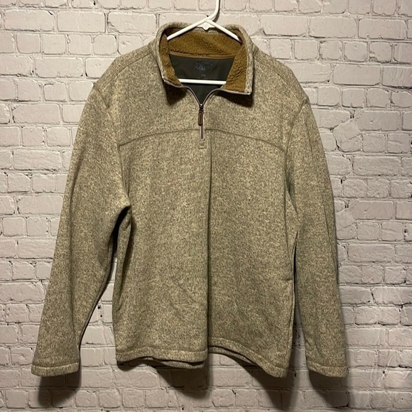 bass 1/4 Zip Sweater Gray Cream Color Size XXL - Picture 1 of 4